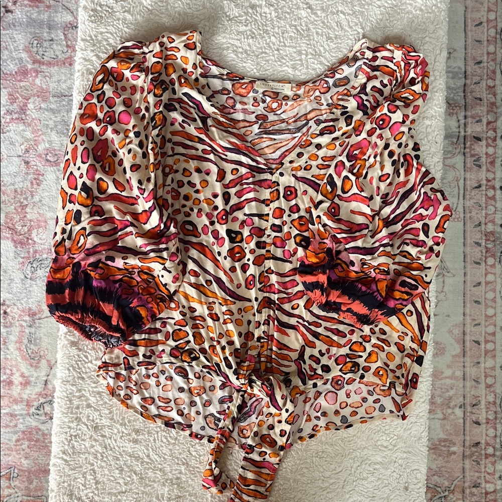 Lovestitch Vibrant Animal Print Blouse